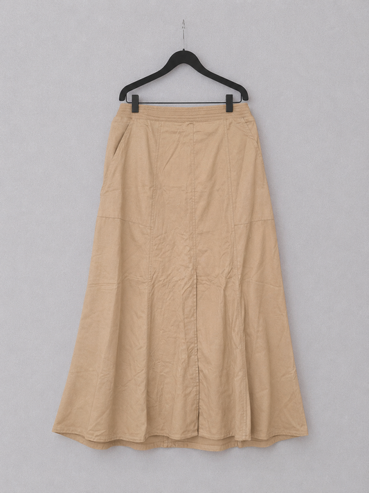 Sandstone Flow Midi Skirt