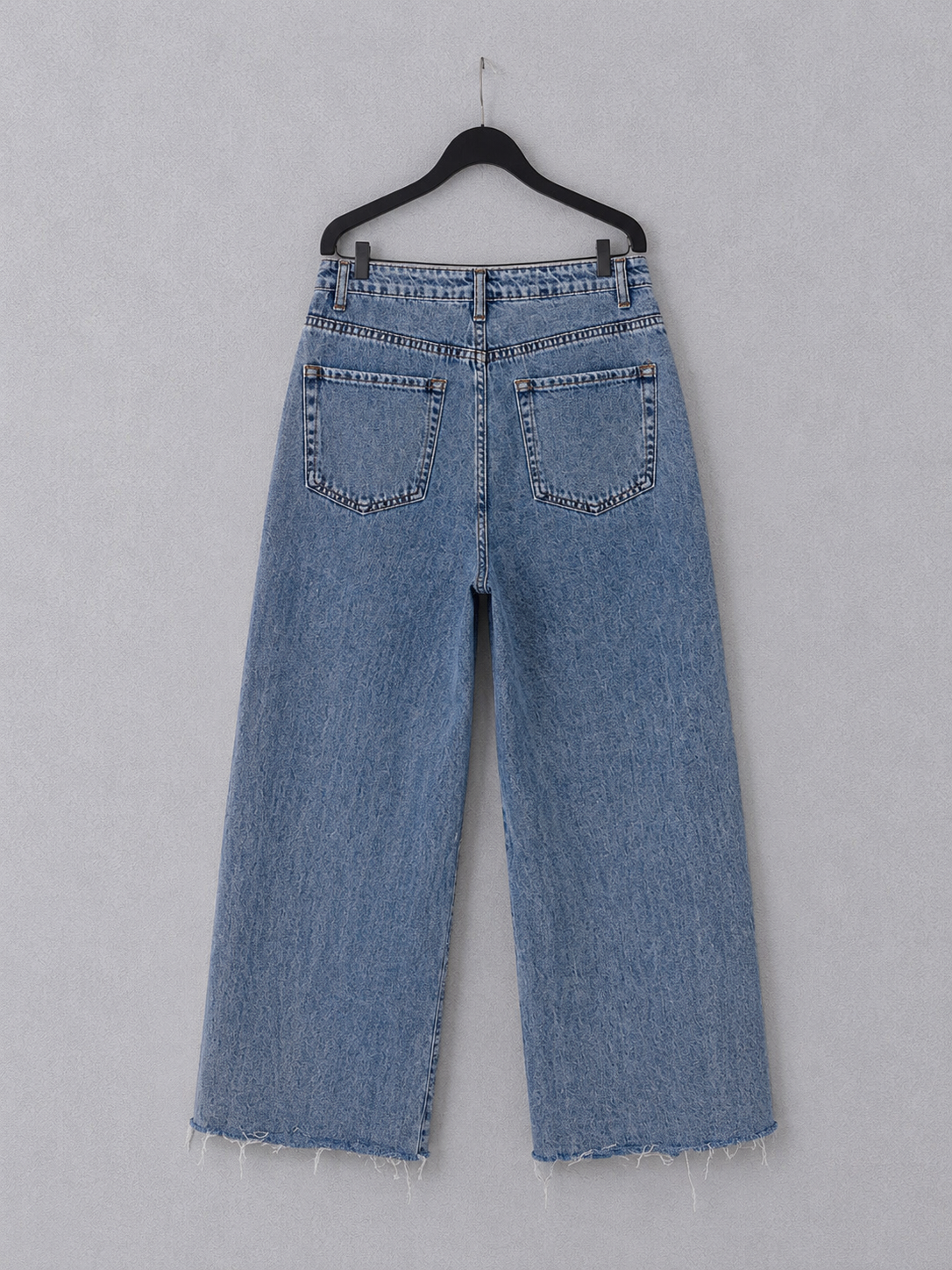 Split-Hem Snap Denim Jeans