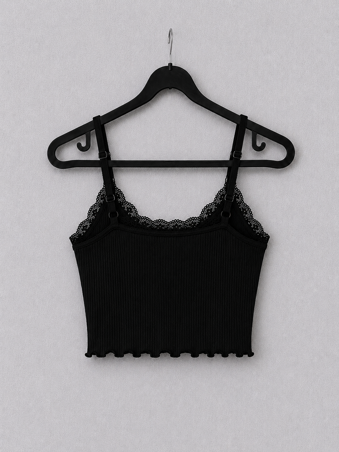 Midnight Lace Ribbed Cami