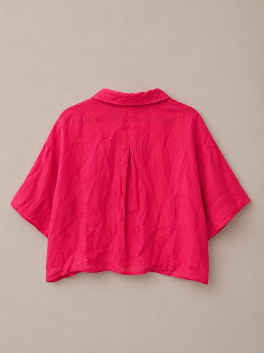 Fuchsia Breeze Linen Shirt