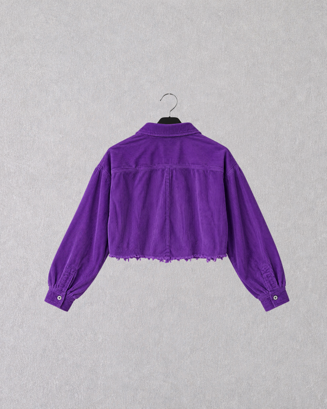 Purple Corduroy Cropped Jacket