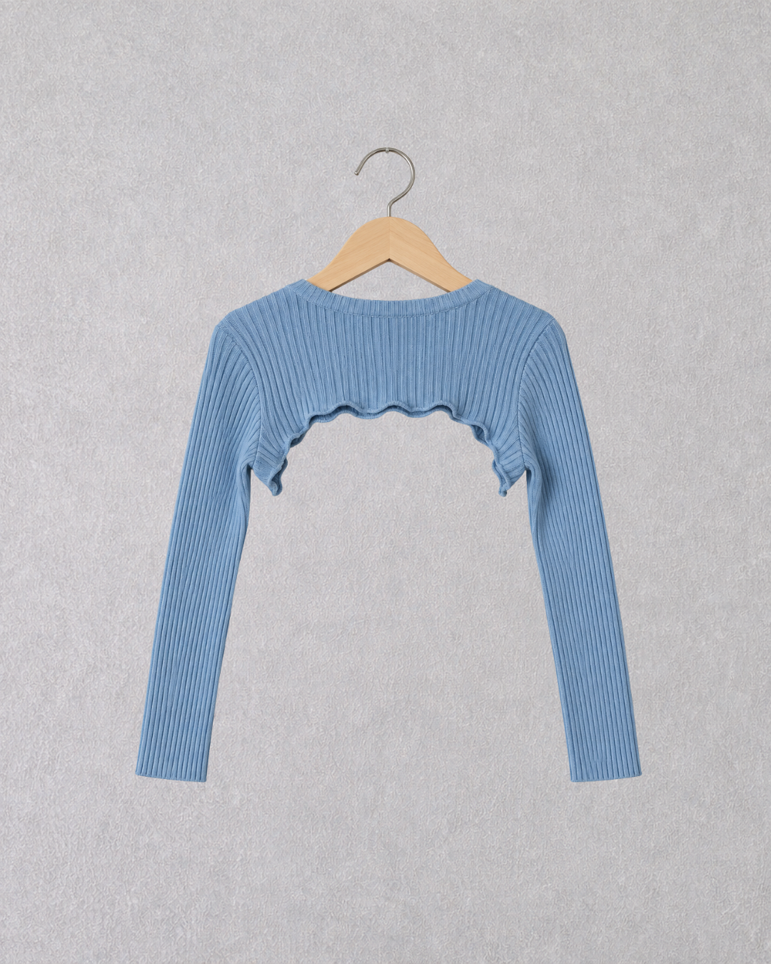 Baby Blue Ribbed Shrug