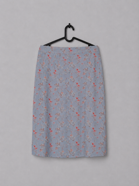 Bluebell Floral Midi Skirt