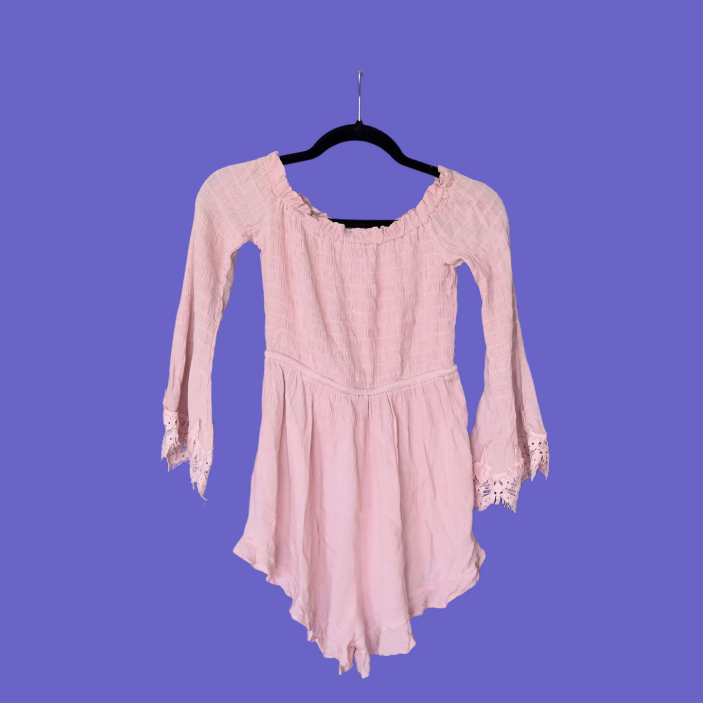 Pink Boho Off-Shoulder Top