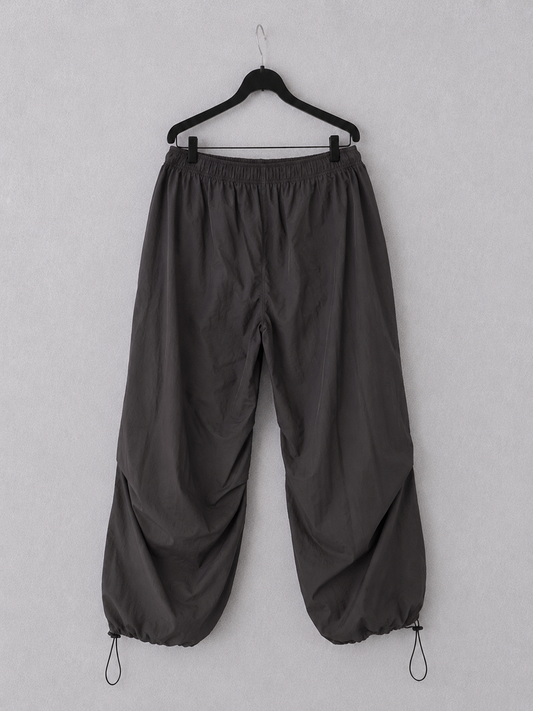 Grey Parachute Cargo Pants