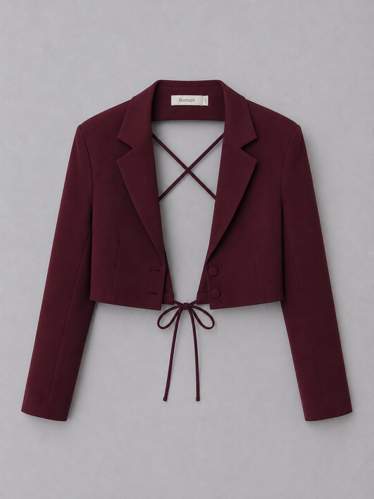Brown Open-Back Blazer