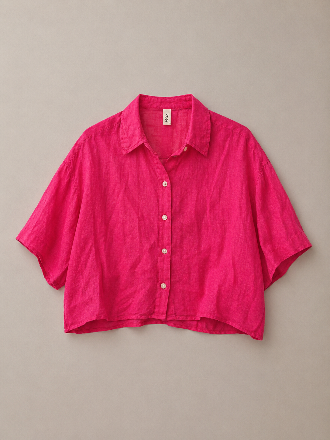 Fuchsia Breeze Linen Shirt