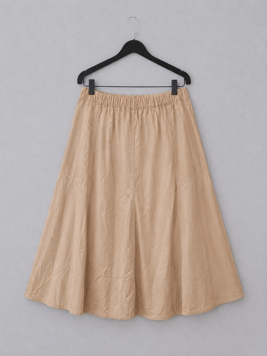Sandstone Flow Midi Skirt