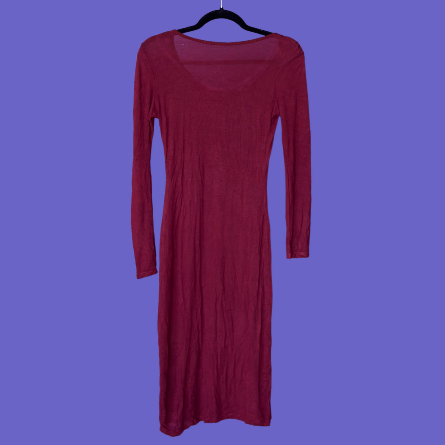 Red Slit Midi Dress