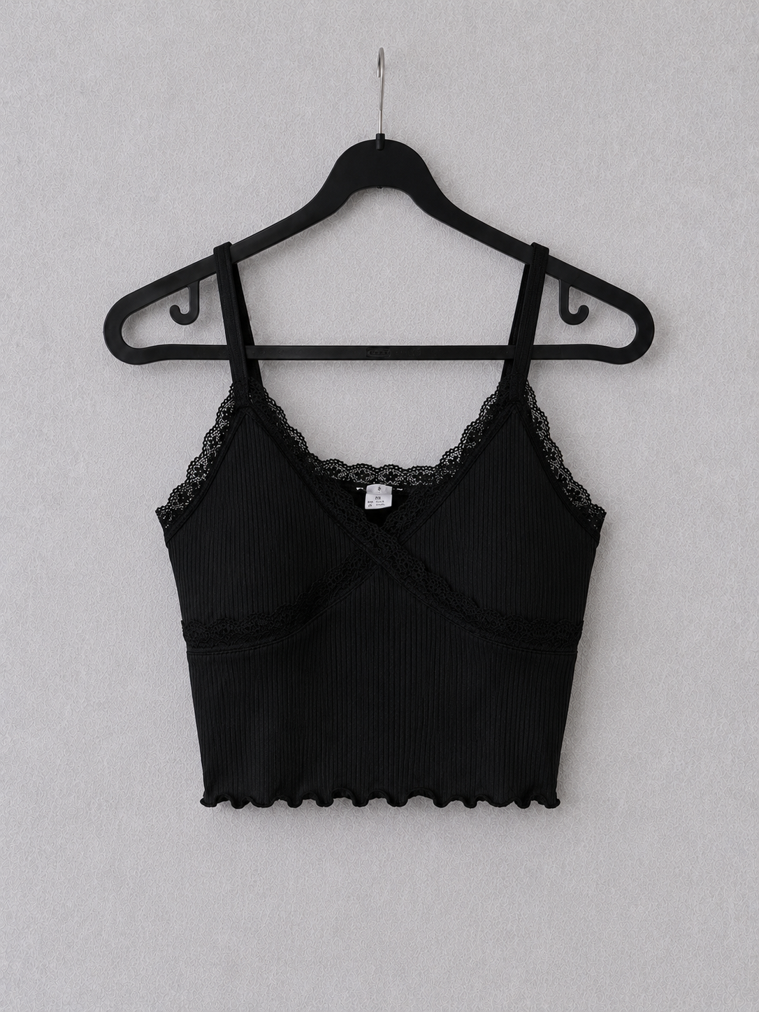 Midnight Lace Ribbed Cami