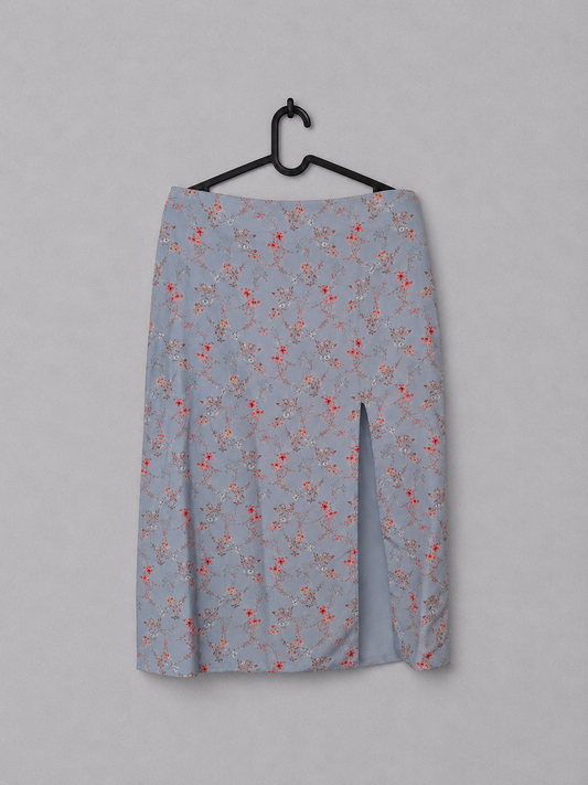 Bluebell Floral Midi Skirt