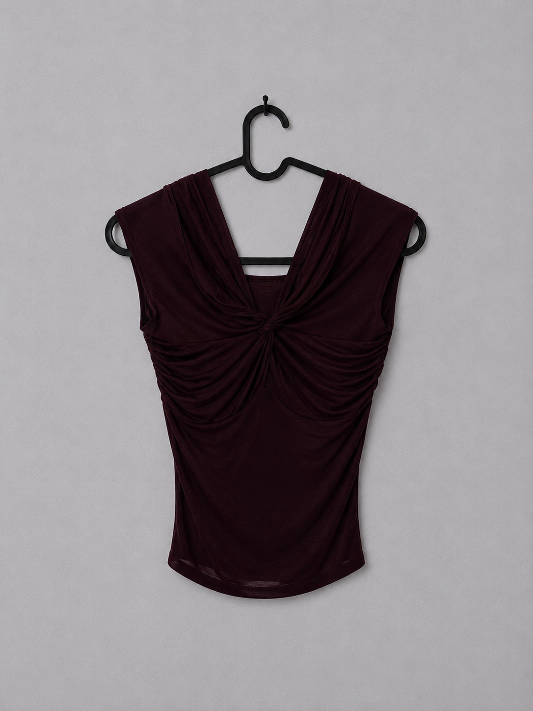 Ruched Maroon Top