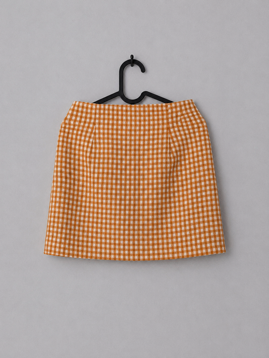 Honey Gingham Mini Skirt