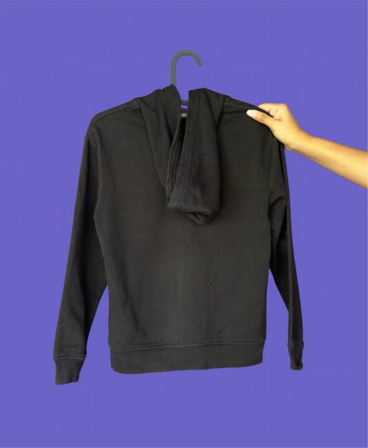Midnight Black Zip-Up Hoodie