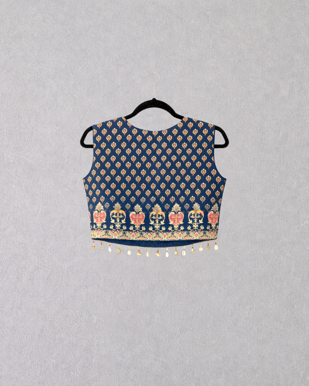 Blue Printed Three Piece Set