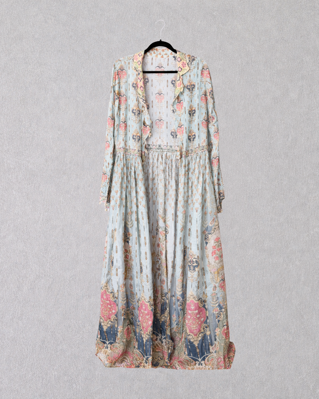 Blue Printed Three Piece Set