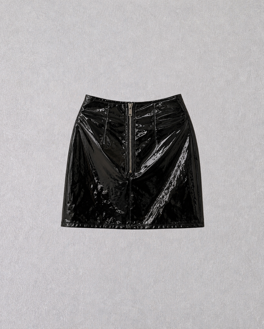 Midnight Vinyl Mini Skirt