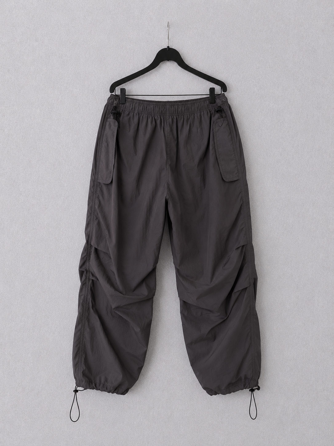 Grey Parachute Cargo Pants