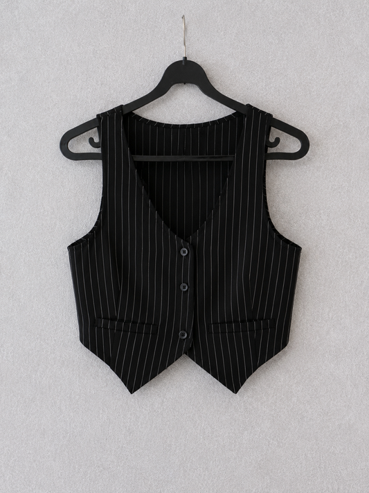 Midnight Pinstripe Waistcoat