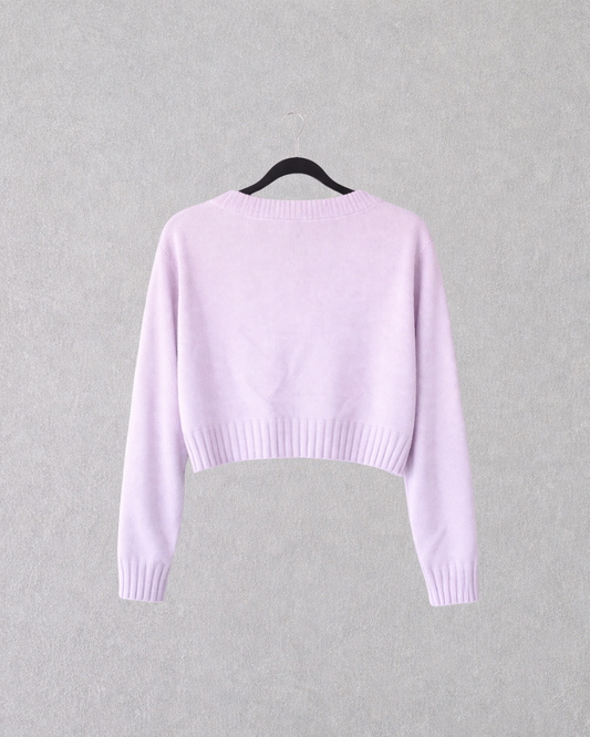 Lilac Cropped Cardigan