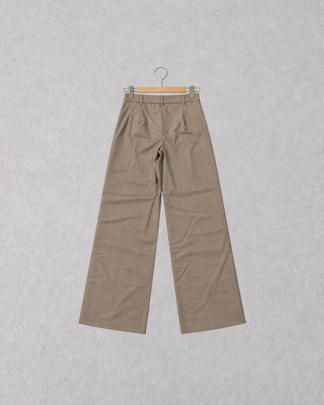 Taupe Wide-Leg Trousers