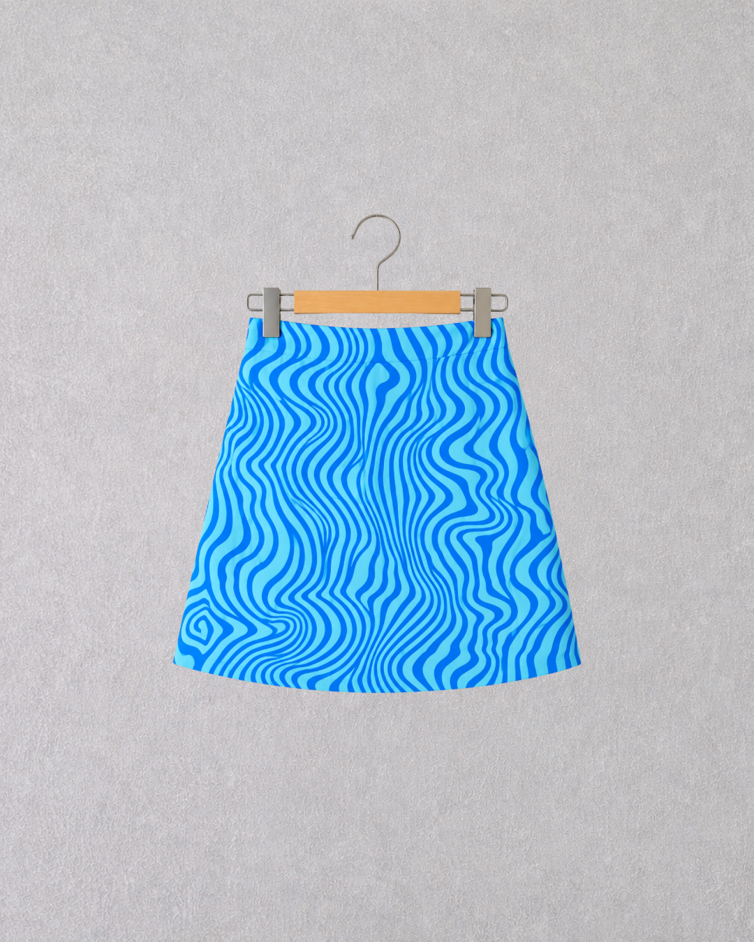 Electric Blue Swirl Mini Skirt