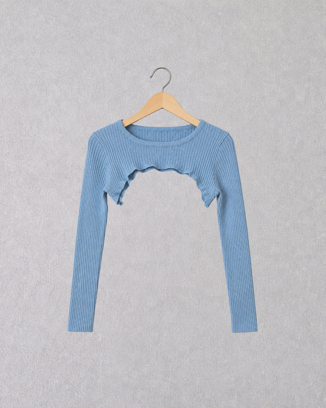 Baby Blue Ribbed Shrug