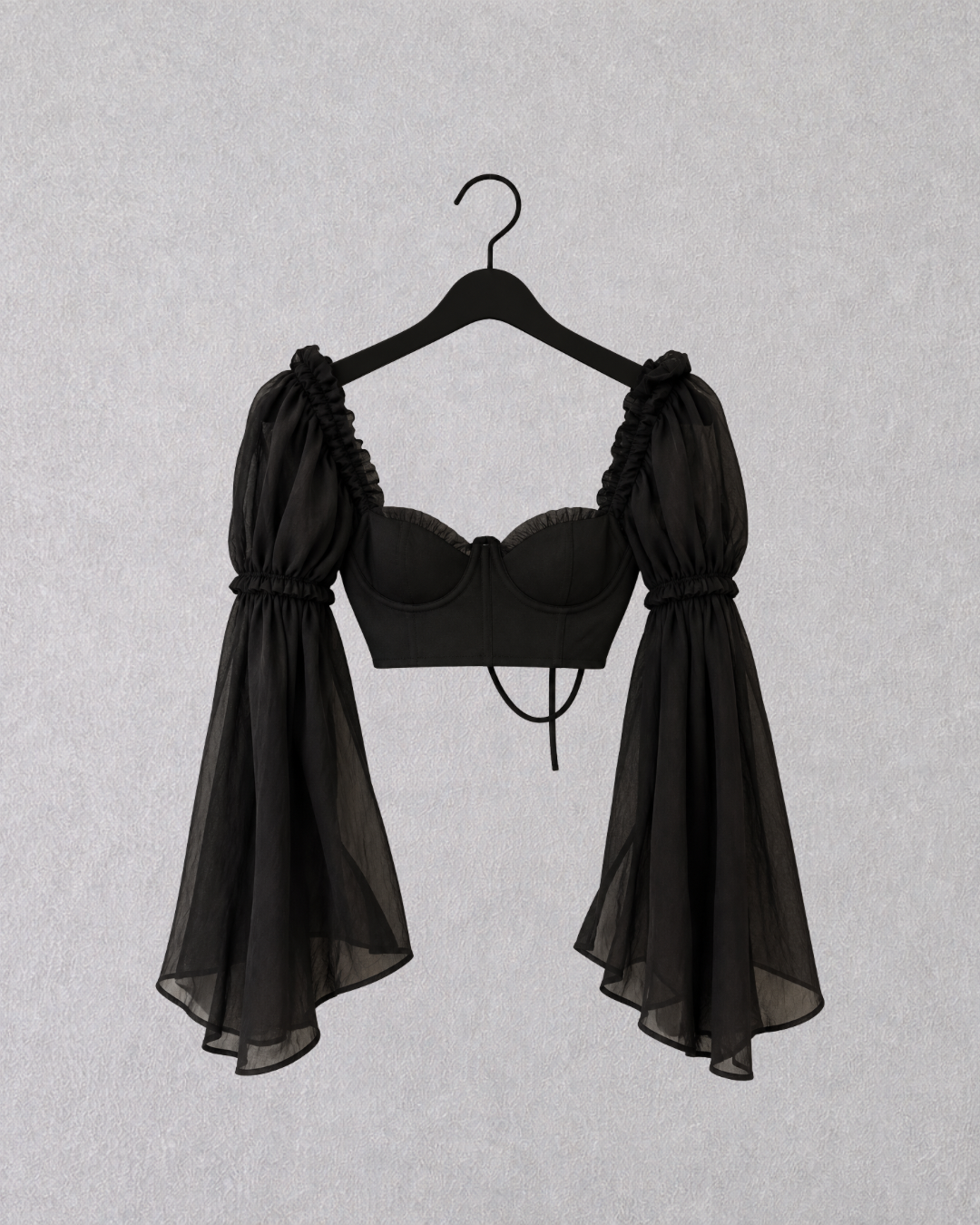Midnight Sheer Corset Top