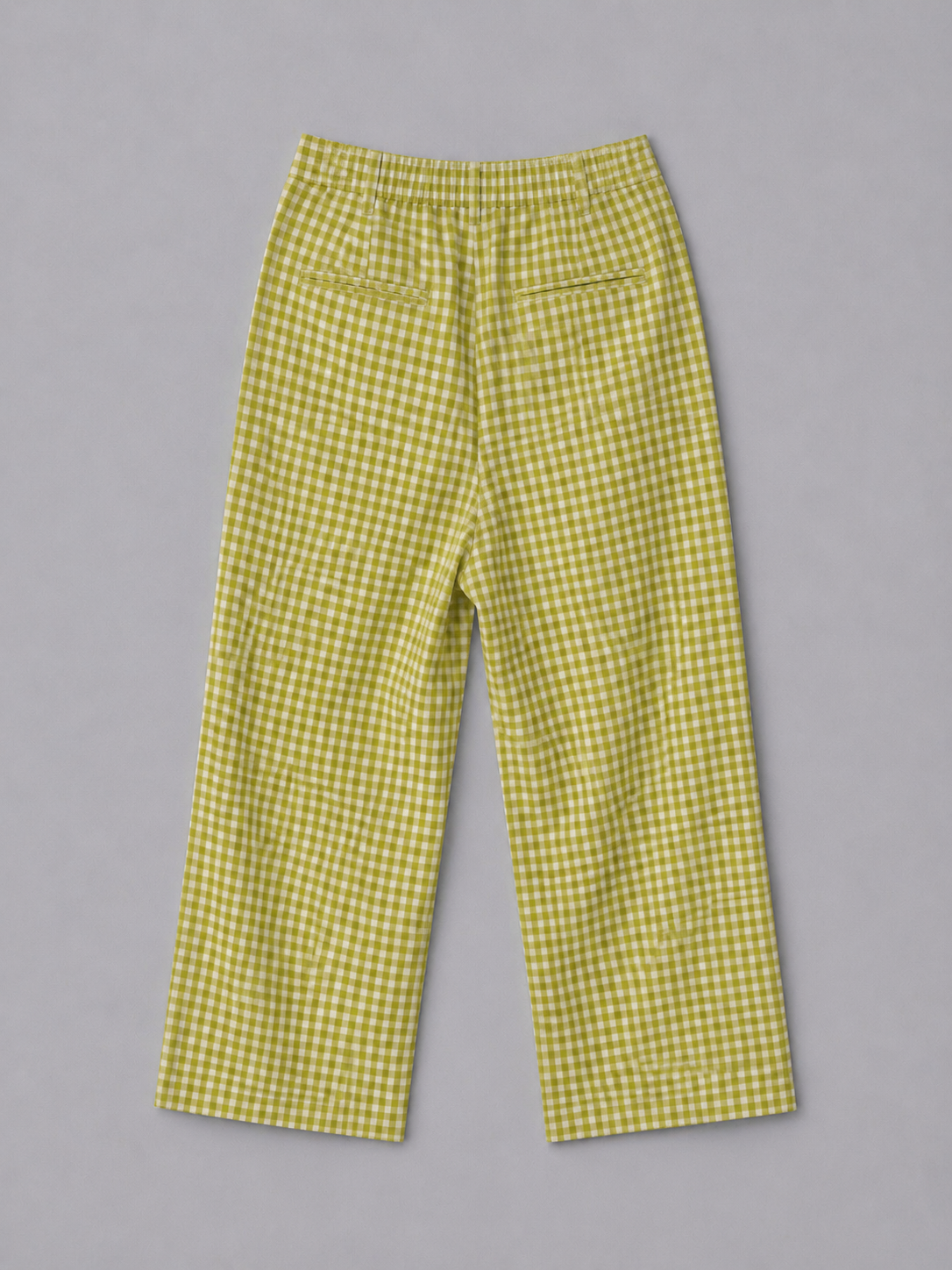 Lime Gingham Trousers