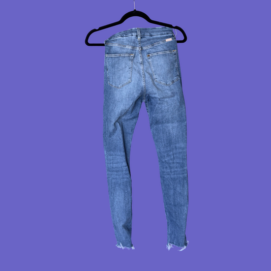 Blue Skinny Fit Ripped Denims