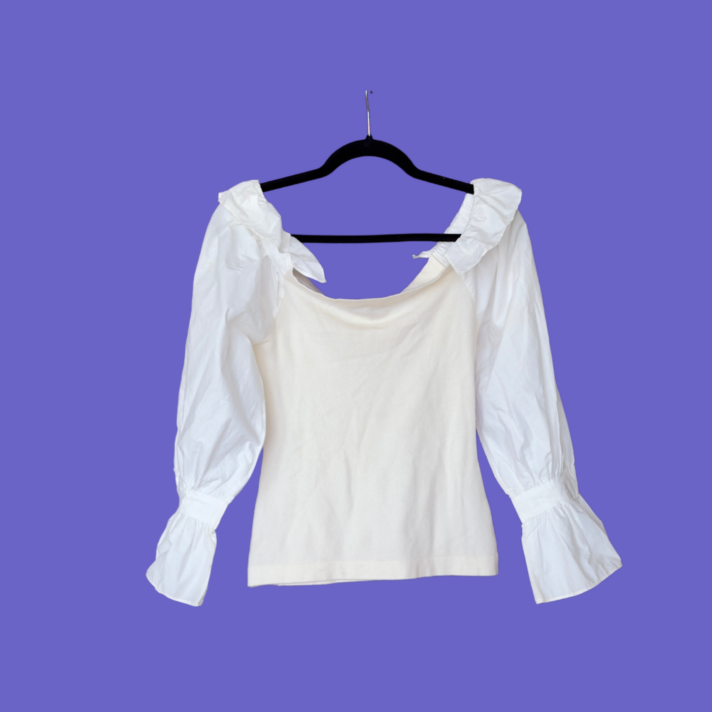 Ruffle White Off Shoulder Top