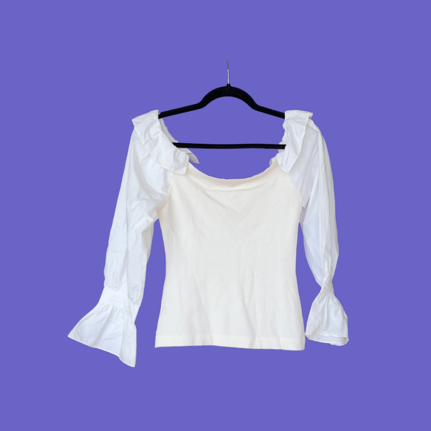 Ruffle White Off Shoulder Top