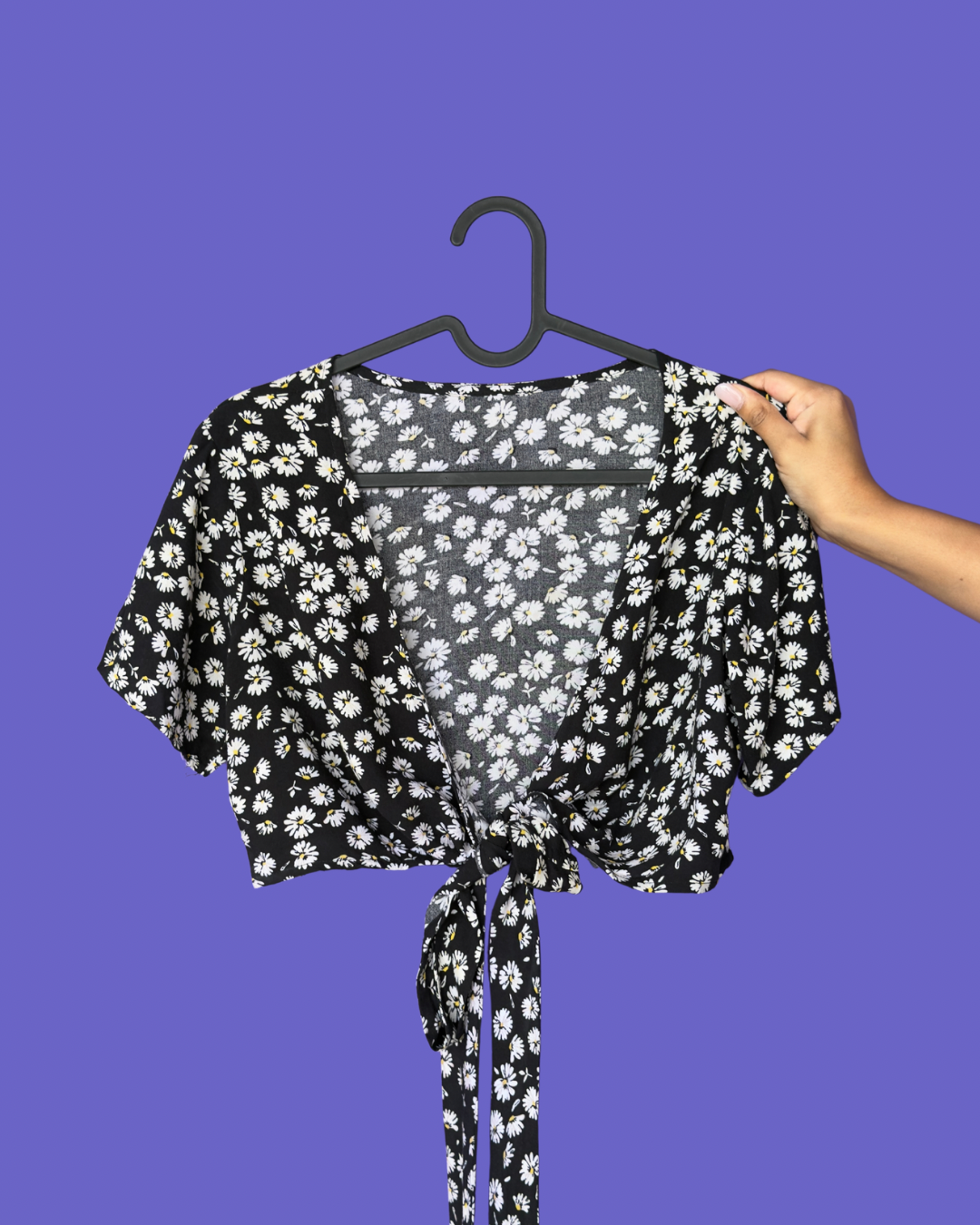 Daisy Tie-Up Crop Top