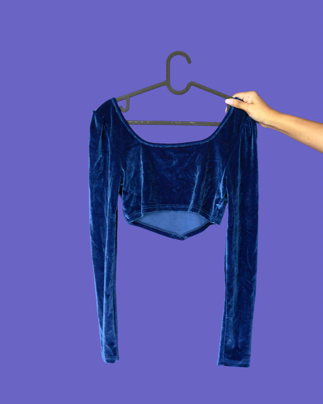 Blue Sweetheart Neckline Top