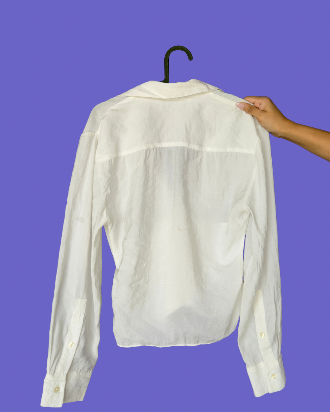 Ruched White Shirt