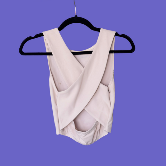 Cream Crossback Tank Top
